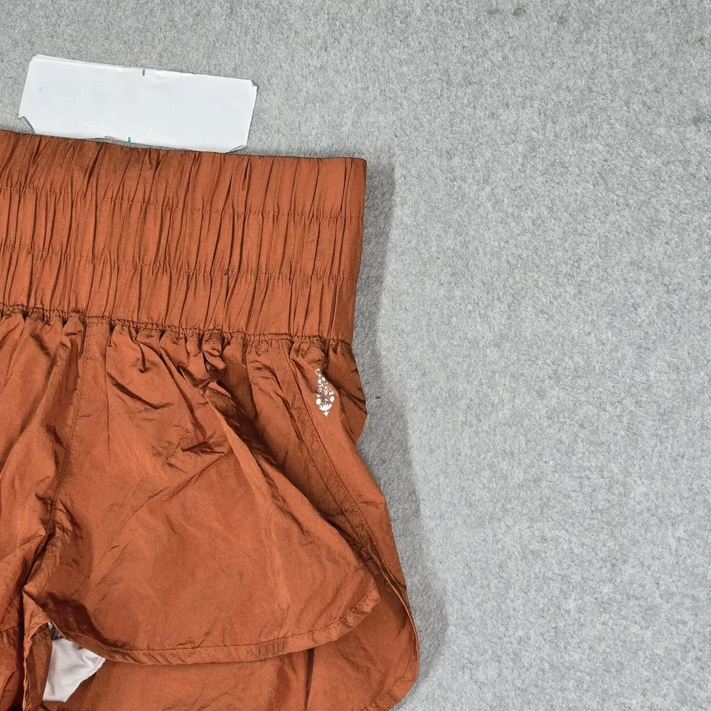 Free People Movement Women Activewear Shorts S Rust The Way Home Stretch